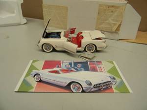 FRANKLIN MINT 124 SCALE 1953 CHEVROLET CORVETTE - IN BOX - GREAT PIECE - SEE PICTURES