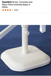 ASSORTED PATIO UMBRELLA BASES. SEE PICTURES