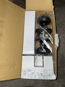 COPPER CREEK COLONIAL BLACK ENTRY DOOR KNOB WITH DEADBOLT. SEE PICTURES