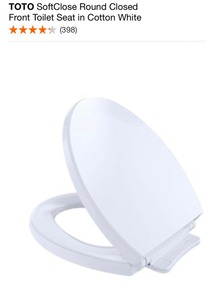TOTO ROUND & ELONGATED SOFT CLOSE FRONT TOILET SEATS IN COTTON WHITE. SEE PICTURES