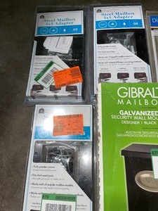 ASSORTED MAILBOXS & ACCESSORIES. VARIOUS KINDS AND CONDITIONS. SEE PICTURES