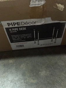 PIPE DECOR 34 IN. BLACK STEEL PIPE 3.5 FT. L X 28.5 IN. H H DESIGN DESK KIT. SEE PICTURE