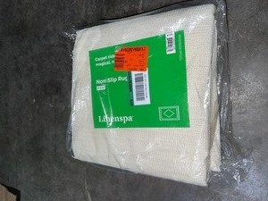 LINENSPA 9 FT. X 12 FT. RUBBERIZED NON-SLIP AREA RUG PAD GRIPPER IN WHITE. SEE PICTURES