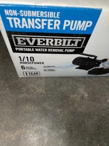 EVERBILT 110 HP NON-SUBMERSIBLE SELF-PRIMING TRANSFER PUMP. SEE PICTURES