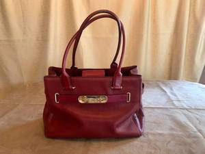 Red Leather Coach Swagger Bag