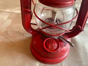 Little Red Metal Feuerhand German Oil Lantern