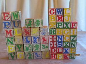 Nursery Blocks - some with Disney characters