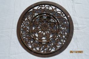 Round decorative Cast Iron Cover for vent.