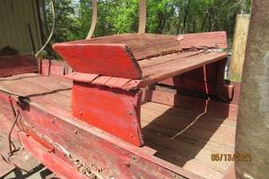 Painted Red Vintage Original Covered Wagon