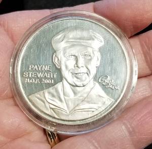 1 TROY OZ. .999 FINE SILVER PGA TOUR PAYNE STEWART IN AIRTITE