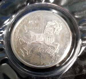 1 TROY OZ. .999 FINE SILVER SEASONS GREETINGS SEALED