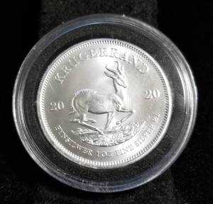 1 TROY OZ. .999 FINE SILVER 2020 KRUGERRAND IN AIRTITE
