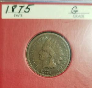 1875 INDIAN HEAD CENT