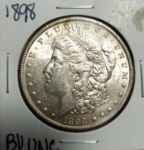 1898 MORGAN SILVER DOLLAR BU-UNC