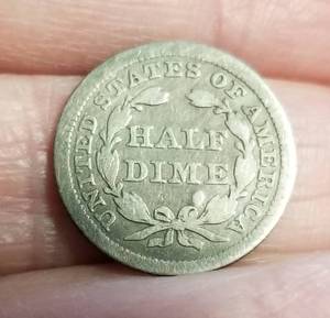 1853 arrows SEATED LIBERTY HALF DIME