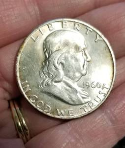 2 FRANKLIN HALF DOLLARS 1960 1960-D