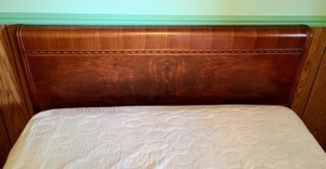lot 111 image: 1940s Art Deco Waterfall Bed Frame