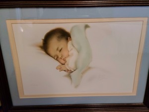 lot 122 image: Vintage Framed Children Prints