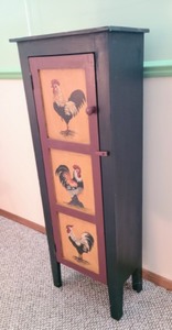 lot 137 image: Painted Rooster Cabinet