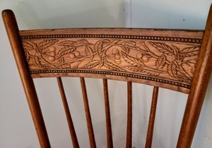 lot 145 image: Vintage Carved Wood Chair
