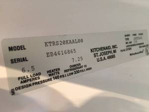 lot 110 image: Kitchen Aid Refridgerator Freezer