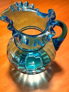 lot 165 image: Aqua Blue Vintage Pitcher
