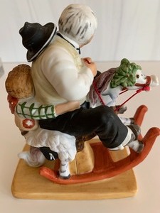 lot 182 image: Norman Rockwell Figurine Danbury Mint- Gramps at the Reins