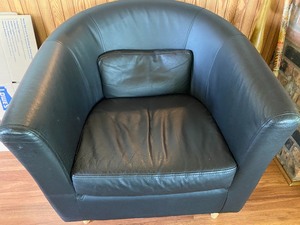 lot 247 image: Dark Blue Ikea Chair