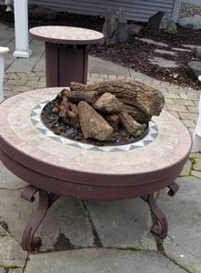 Hearthmaster Propane Gas Bonfire Pit with Remote Tank Storage