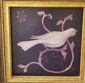 Pair of Framed Morning Dove Prints signed Regina Andreen