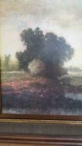 Soft Hued Framed Landscape Art Print