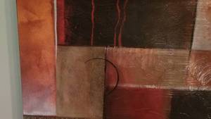 Dramatic geometric art print on canvas