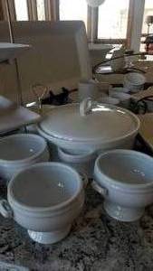 Selection of White Ware Serving Pieces   Crate & Barrel