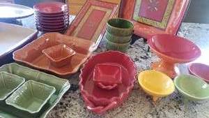 Colorful Crate & Barrel Serving Selection