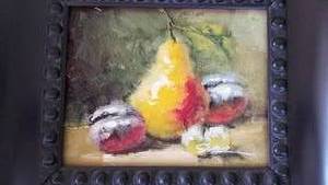 Fruit Still Life Oil Painting Framed Art