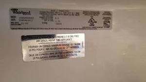 Whirlpool White Refrigerator Freezer