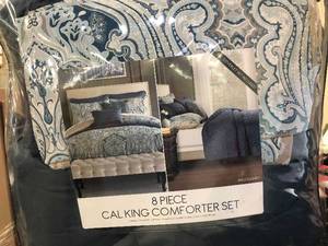 lot 55 image: Sunham Willoughby 8-Pc. Reversible California King Comforter and Coverlet Set, NEW