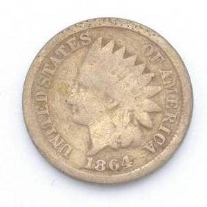 1864 Indianhead Cent - Copper Nickel