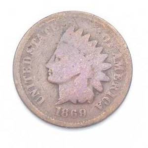 1869 Indianhead Cent - Full Rims & Date