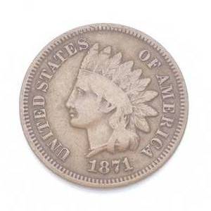 1871 Indianhead Cent - Beautifully Struck Coin, Partial Liberty