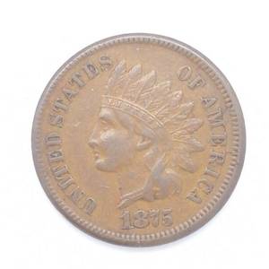 1875 Indianhead Cent - Very High Grade, Full Liberty