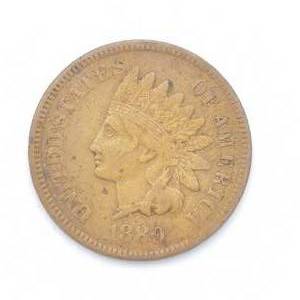 1880 Indianhead Cent - Nearly Full Liberty