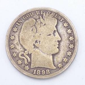 1898-O Barber Half Dollar - Partial Wreath, Tough to find coin