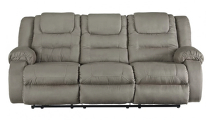 lot 11 image: ASHLEY Segburg Gray Reclining Sofa