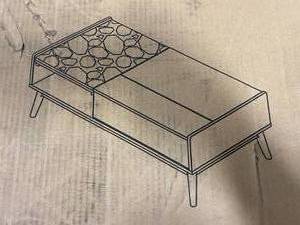 lot 14 image: CROSLEY CF6120-AC Storage Coffee Table in Acorn