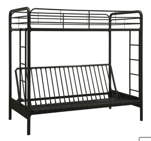 lot 20 image: DHP Twin-Over-Futon Bunk Bed in Black