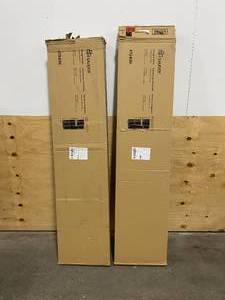 lot 5 image: SAUDER Lot of 2-  Storage Cabinets, L 29.61 x W 16.02 x H 71.50, Cinnamon Cherry finish