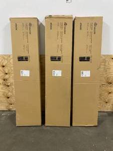 lot 8 image: SAUDER Lot of 3- Storage Cabinets, L 29.61 x W 16.02 x H 71.50, Cinnamon Cherry finish