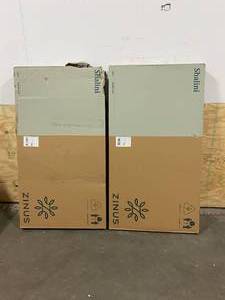 lot 9 image: ZINUS Lot of 2-   (FDPB-Q) Upholstered Diamond Stitched Platform Beds with Wooden Slat