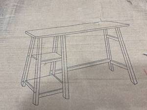 lot 40 image: CONVENIENCE CONCEPTS Designs2Go 47-in White ModernContemporary Student Desk
